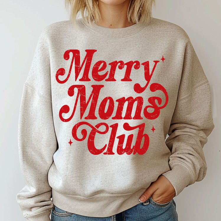 Merry Moms Club Crewneck Sweatshirt