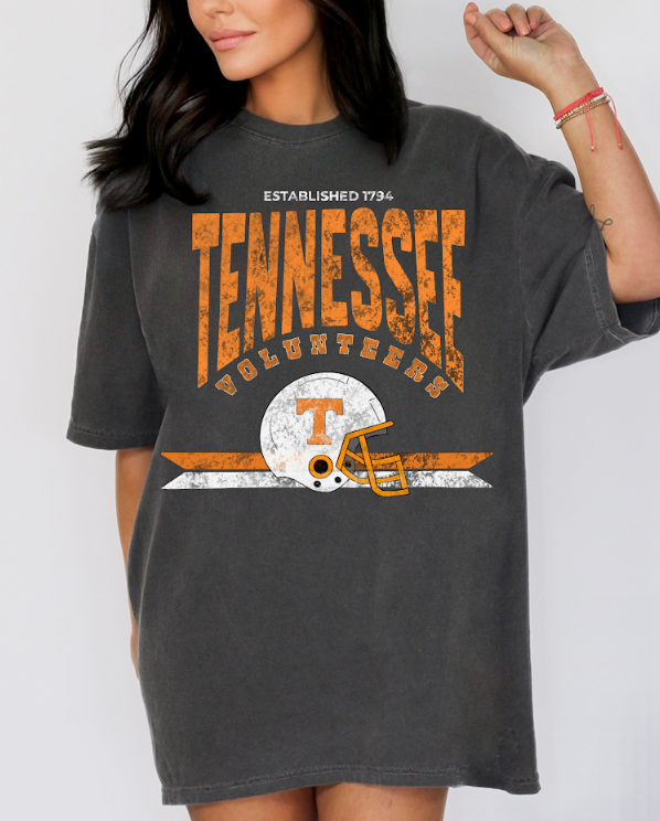 Tennessee Volunteers Helmet Pepper Comfort Colors Tee