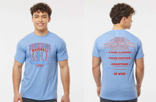 Heritage Baseball Short Sleeve Tee – Athletic Blue