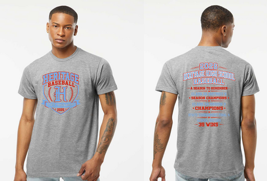 Heritage Baseball Short Sleeve Tee – Athletic Grey