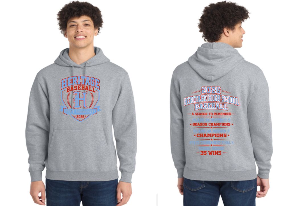 Heritage Baseball Hoodie – Steel Grey