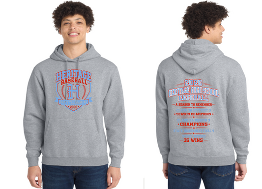 Heritage Baseball Hoodie – Steel Grey
