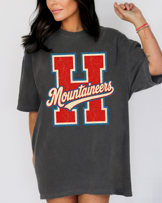 Mountaineers Vintage Varsity Comfort Colors Tee