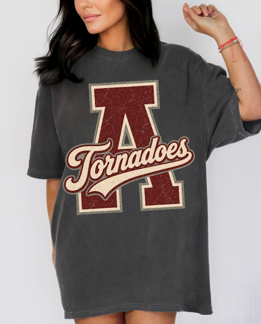 Tornadoes Vintage Varsity Comfort Colors Tee