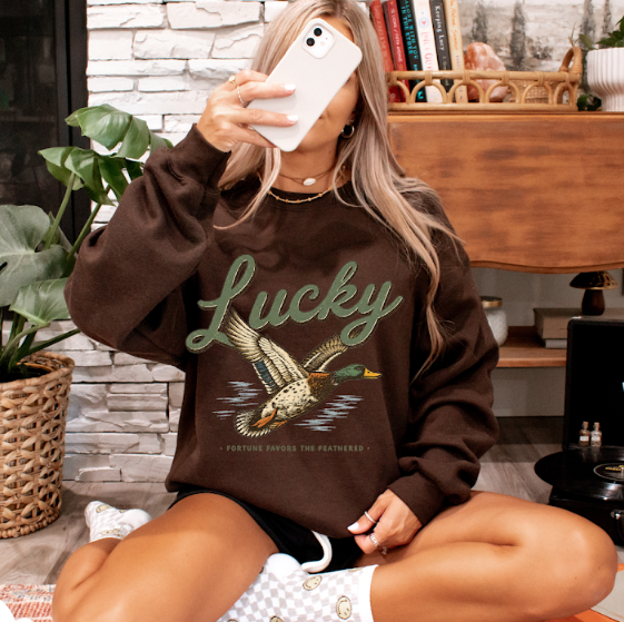 Lucky Duck Crewneck Sweatshirt