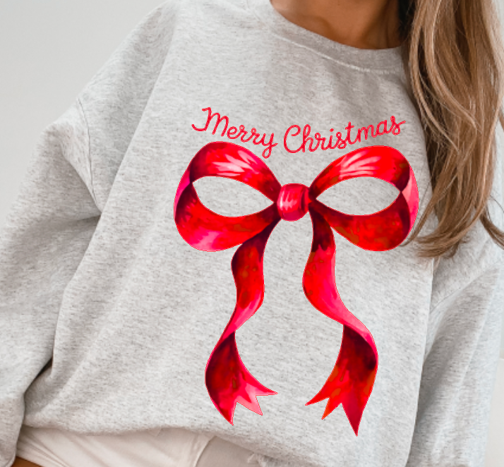 Merry Christmas Bow crewneck sweatshirt
