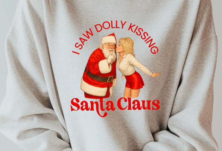 Dolly + Santa crewneck sweatshirt