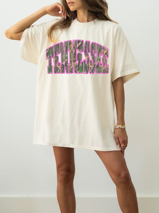 Camo & Pink Tennessee Comfort Colors Tee