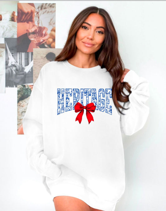 Heritage Floral Coquette Crewneck Sweatshirt