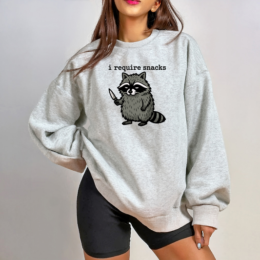 I Require Snacks Crewneck Sweatshirt