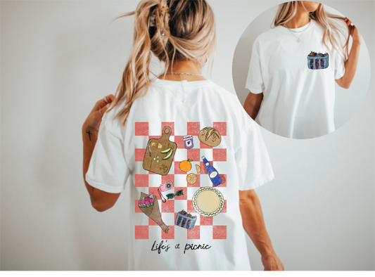 Lifes a Picnic Comfort Colors Tee