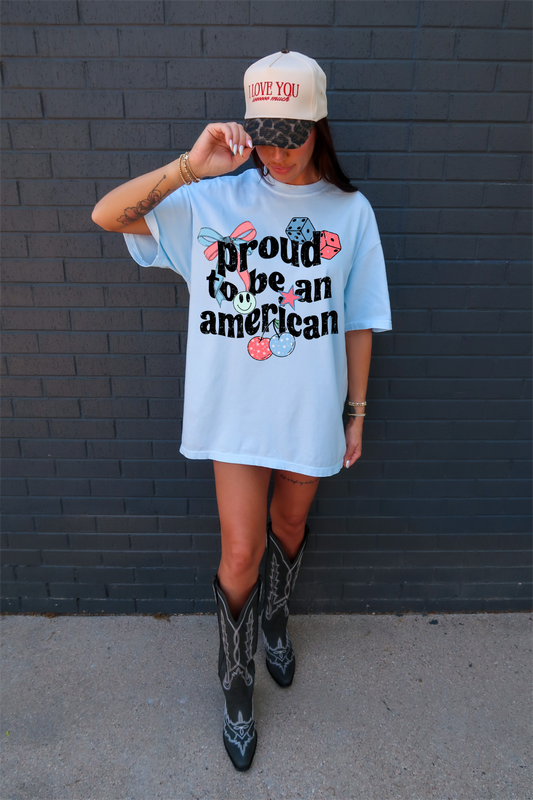 Proud to Be an American Comfort Colors Tee