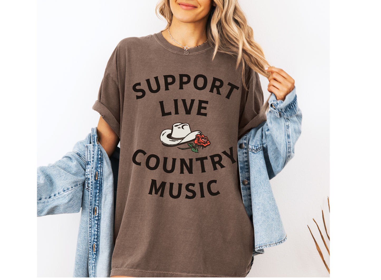 Support Live Country Music Comfort Colors Tee
