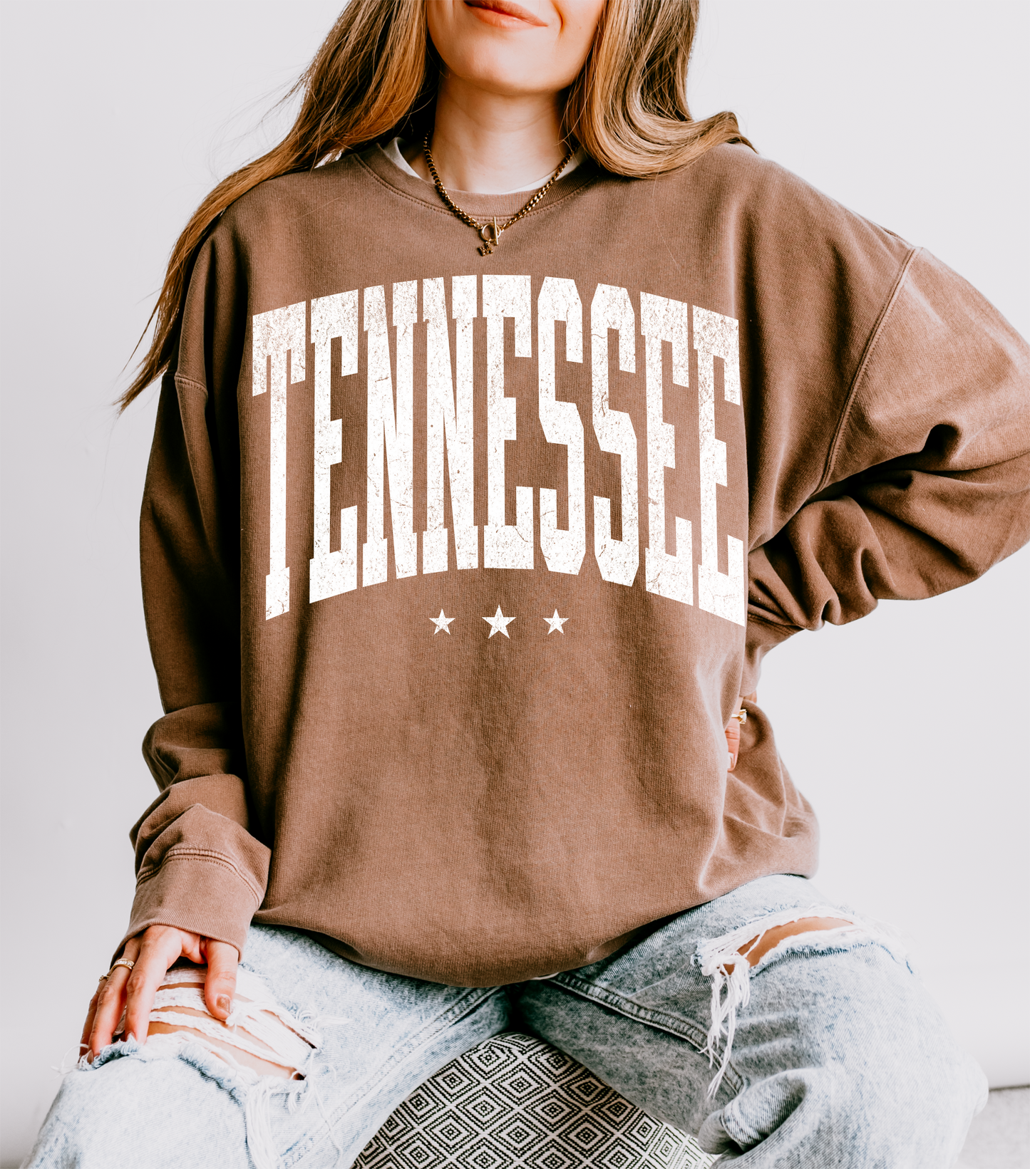 Tennessee Espresso Comfort Colors Crewneck Sweatshirt