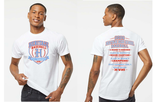 Heritage Baseball Short Sleeve Tee – White