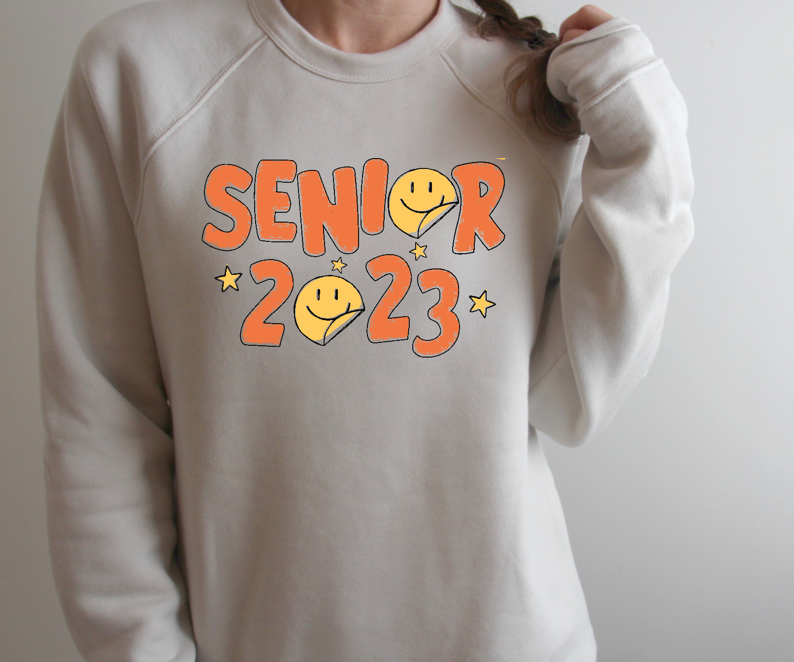 Senior 2023 Smiley Crewneck Sweatshirt