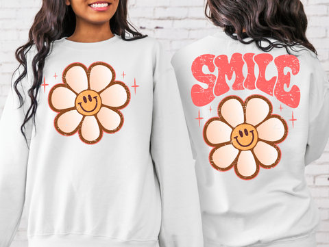 Smile Flower Crewneck Sweatshirt